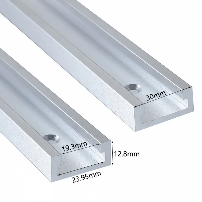 thumbnail image 2 of 16 Inch Aluminum T-Track For Woodworking - Miter Track Jig System For Router Tables & Bandsaws 2 of 9