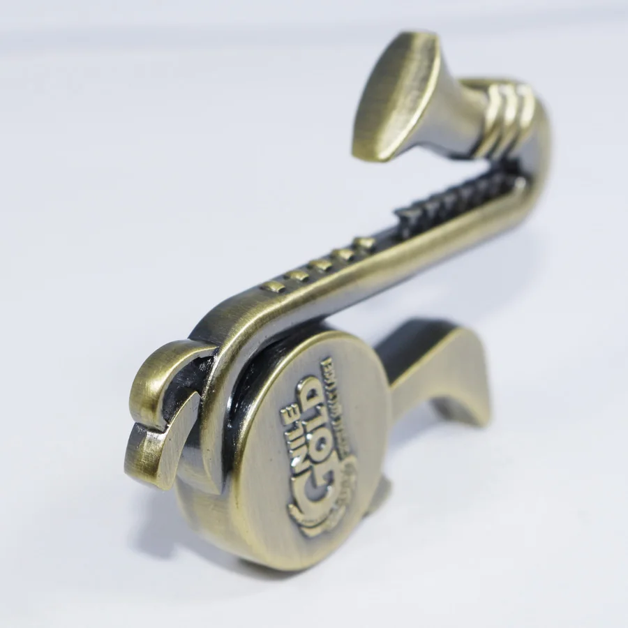 Metal Saxophone Shape Musical Instruments Orchestra Flute Beer Bottle Opener Keychain