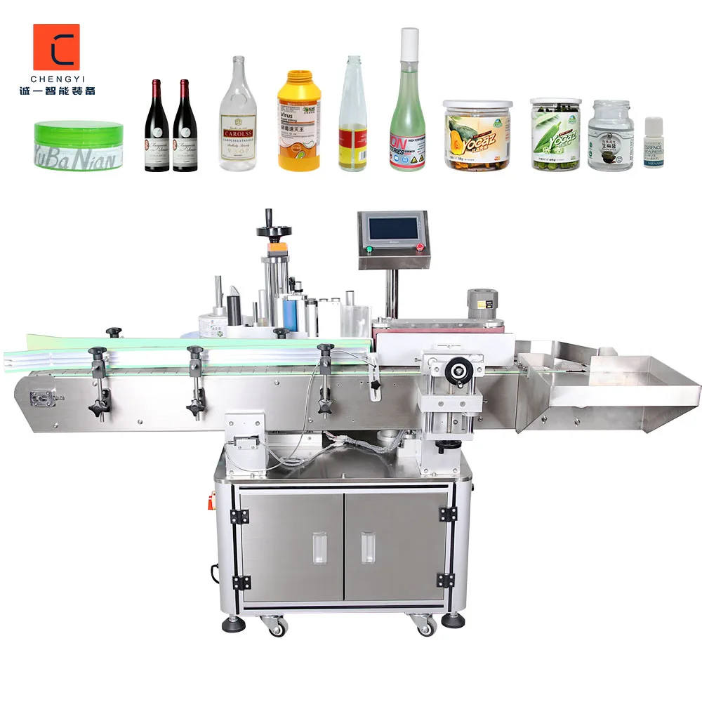 Full Automatic Cosmetic Labeling Machine Plastic Round Bottle Labeling