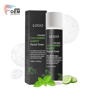 OEM Moisturizing Brightening Cucumber Mint Facial Toner Balancing Toner for Men