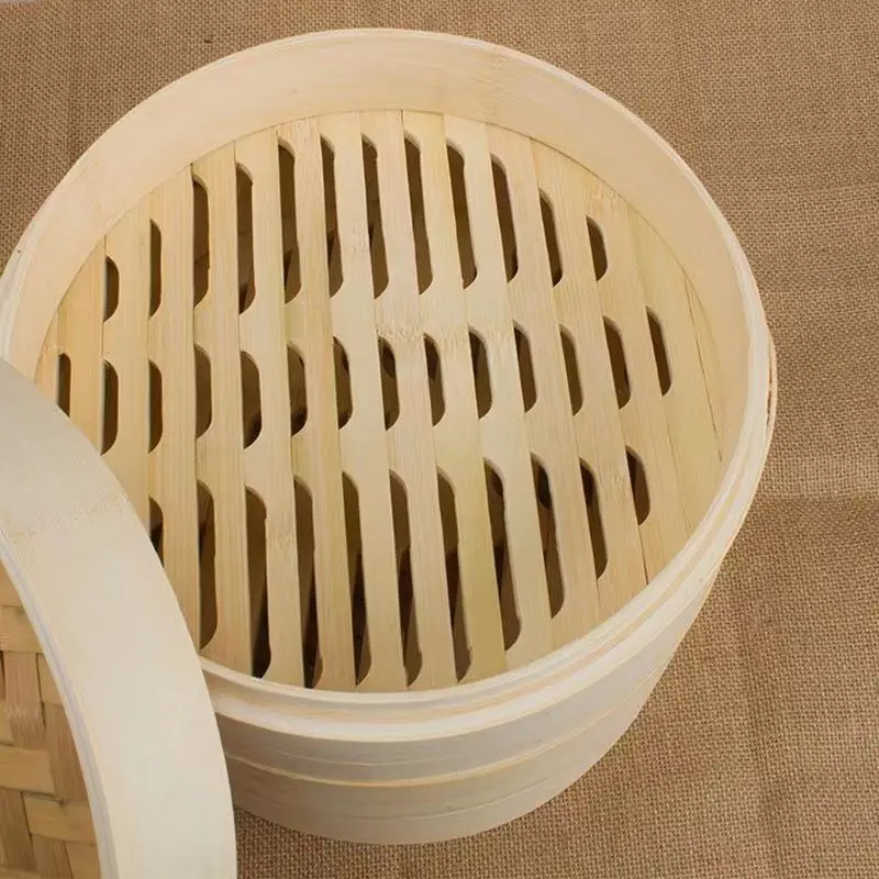 Chinese Bamboo Steamer Basketreusable Allinone Pot Basket 10inch