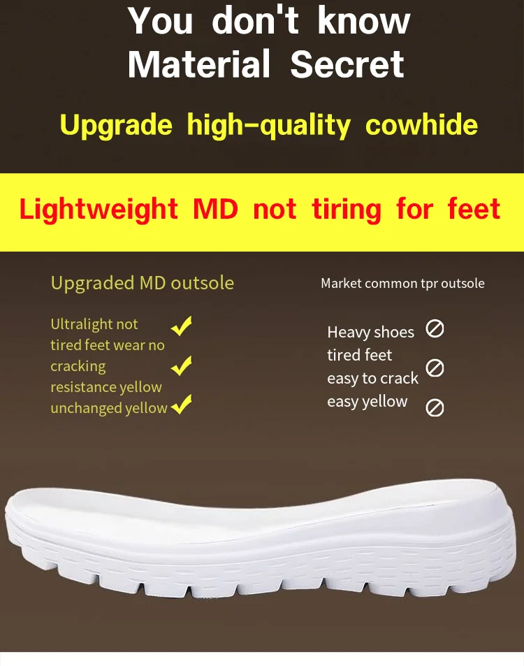 Hot Sale Nursing Shoes Hospital Nurse for Women Black Shoes Comfort Breathable Soft Bottom Flat Anti-slip Safety Work Shoes