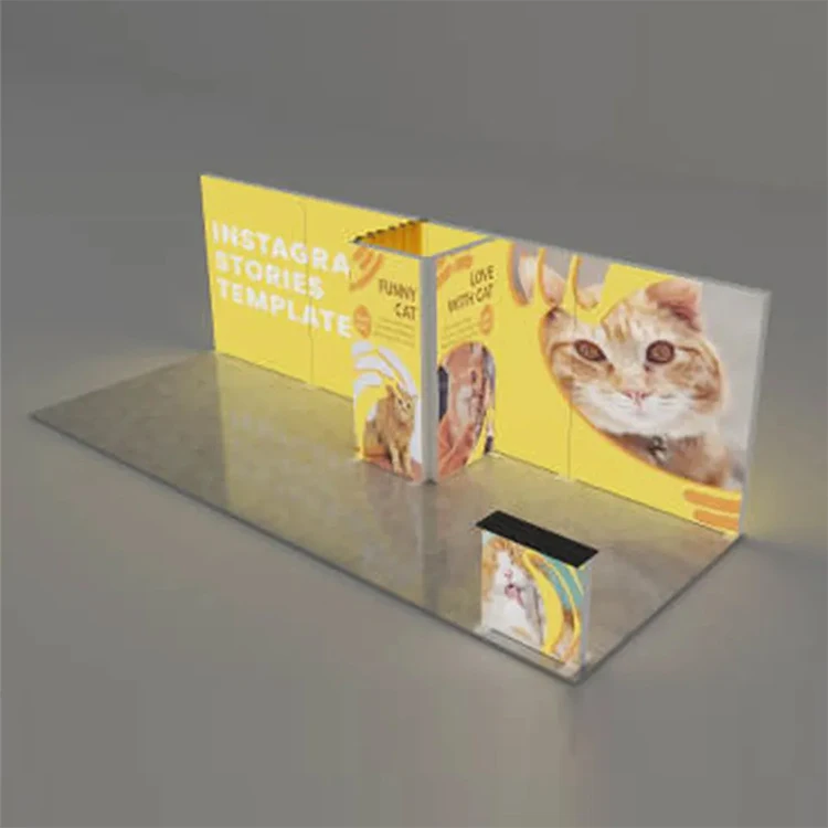 Portable Stand Led Folding Light Box Conference Display Exhibition Booth Wall Background Board Lightbox for Trade Show