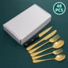 48pcs gold with white box