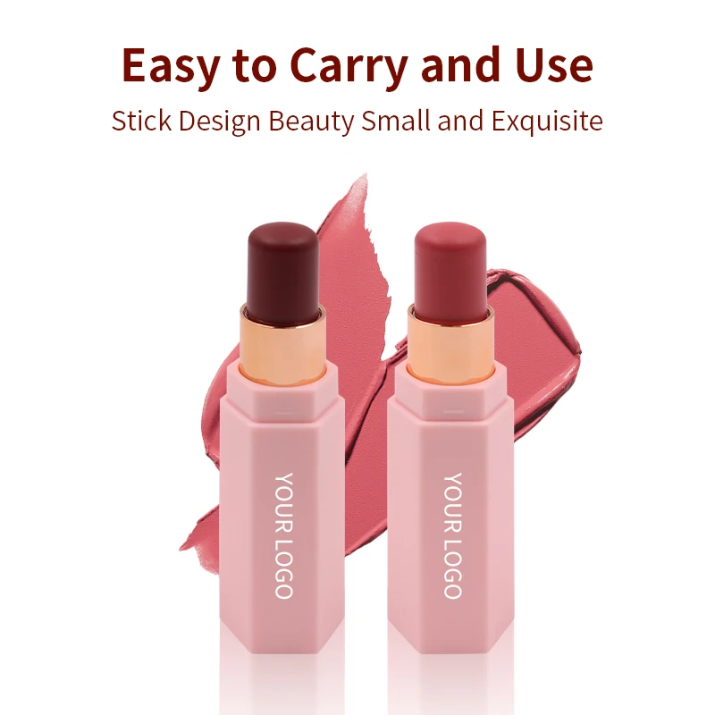 Waterproof Buildable Blusher High Color Rendering Lightweight Coverage Cream Blush Stick Makeup factory