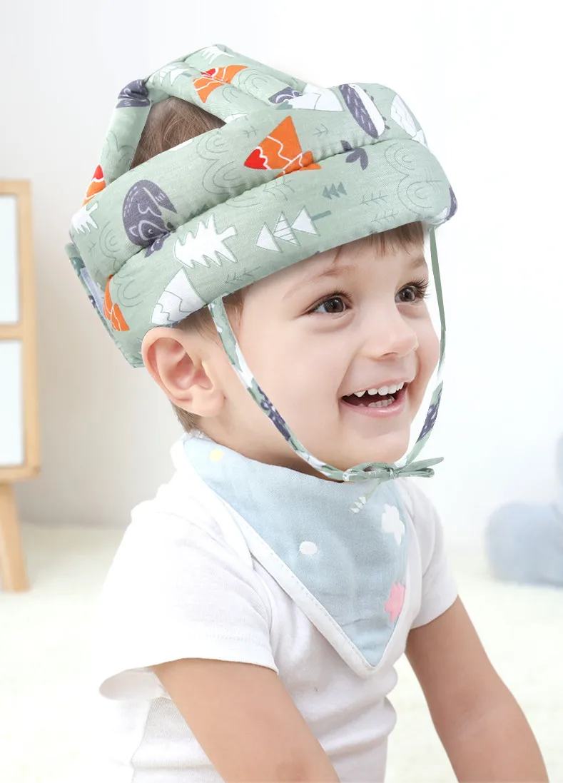 Cotton Infant Toddler Safety Helmet Baby Kids Head Protection Hat For
