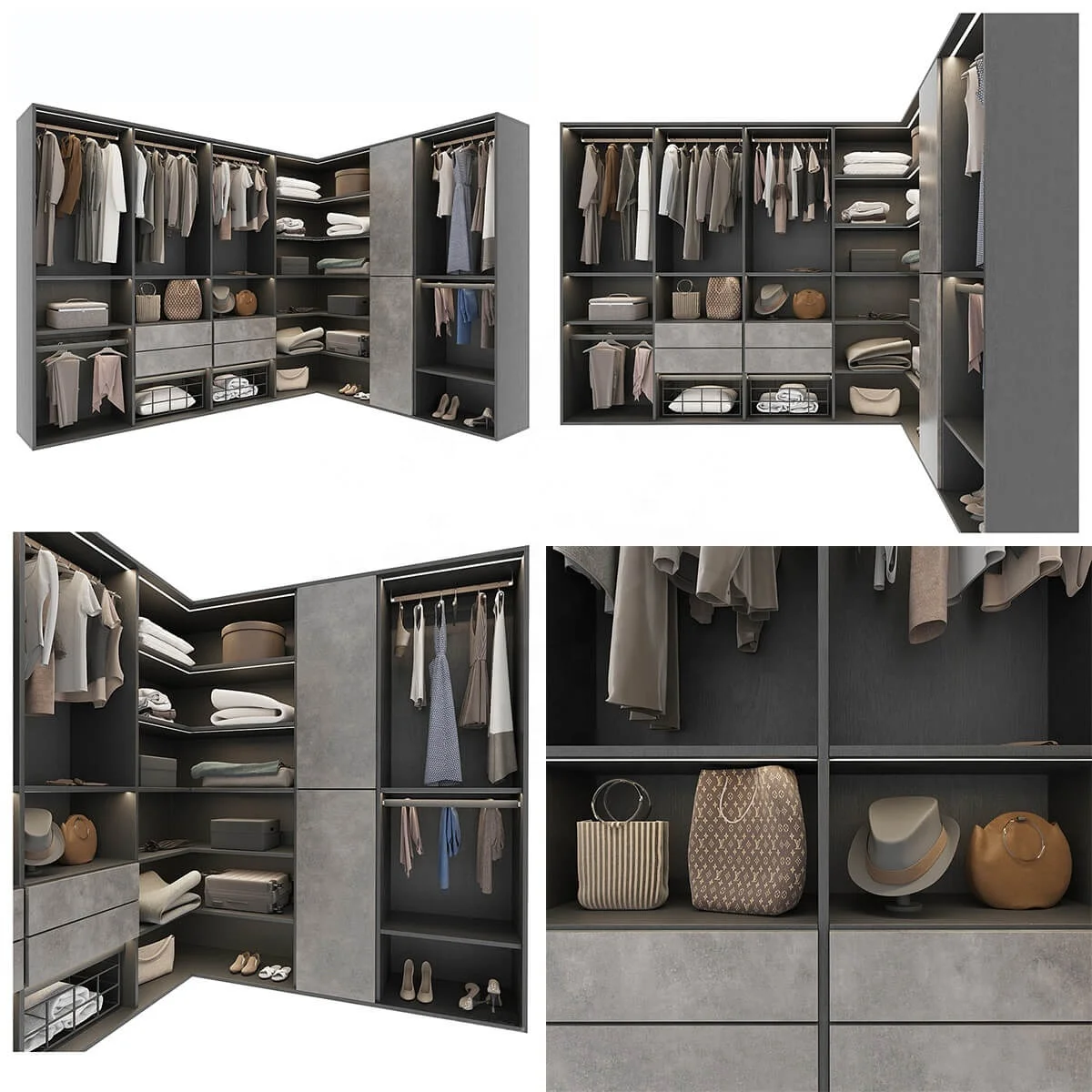 PA Bedroom Customized Cheap Simple Designs Wood Fitted Wardrobe Cabinets