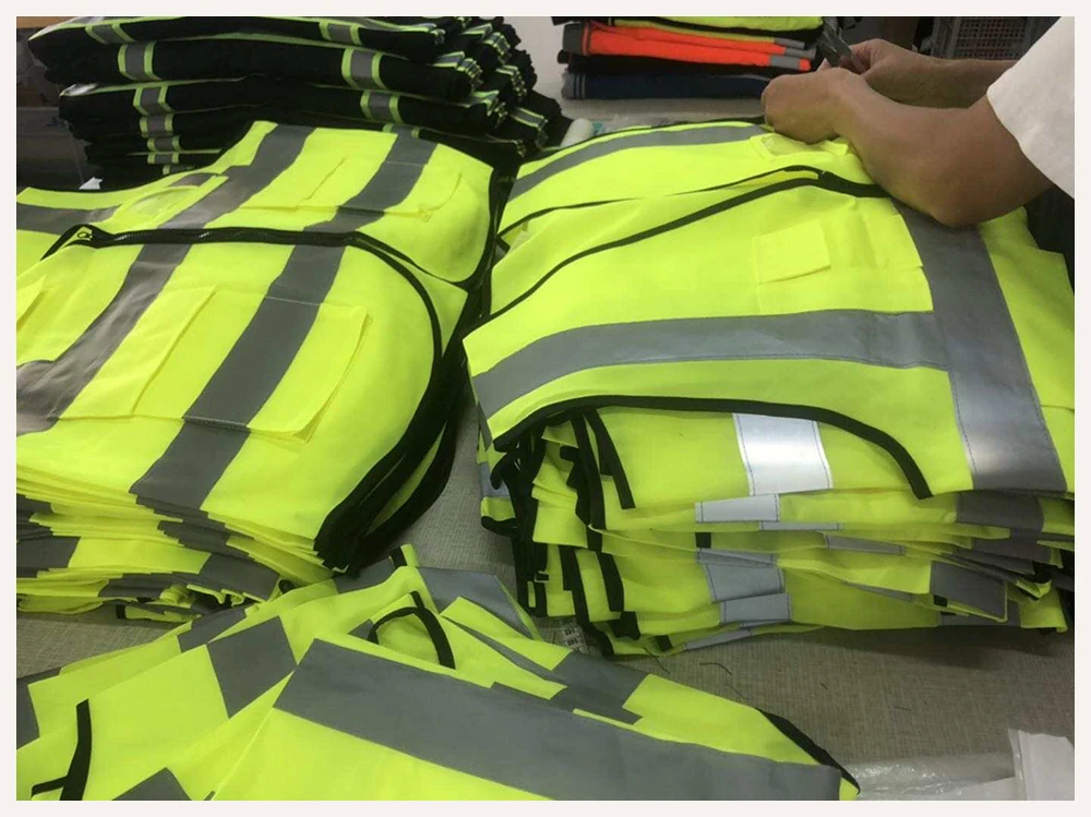 Custom High Visibility Unisex Reflective Vest Two Tone Security Officer Safety Vest Construction