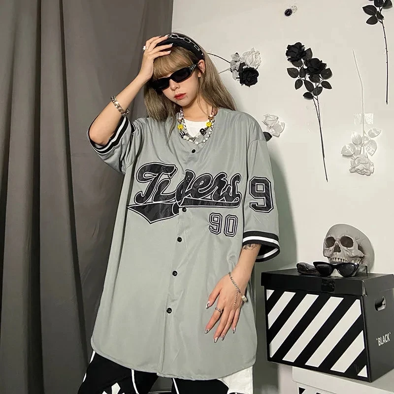 Wholesale Baseball Jacket Hip-hop Style T-shirt Baseball T-shirt