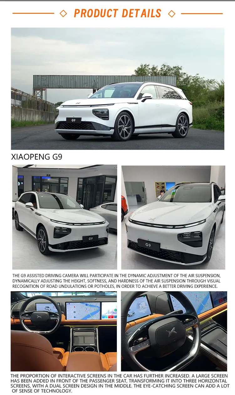 2024 Xiaopeng G9 Big Space Electric Long Range RWD With Five Doors And Five Seats