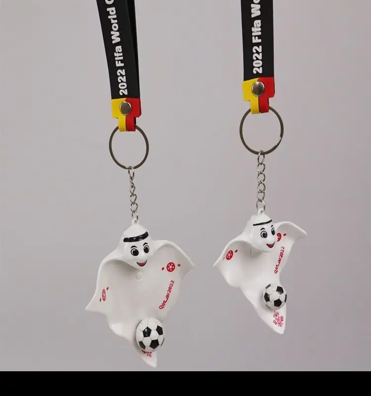 2022 football Cup Qatar mascot figurine fan supplies souvenir pendant keychain gift_16