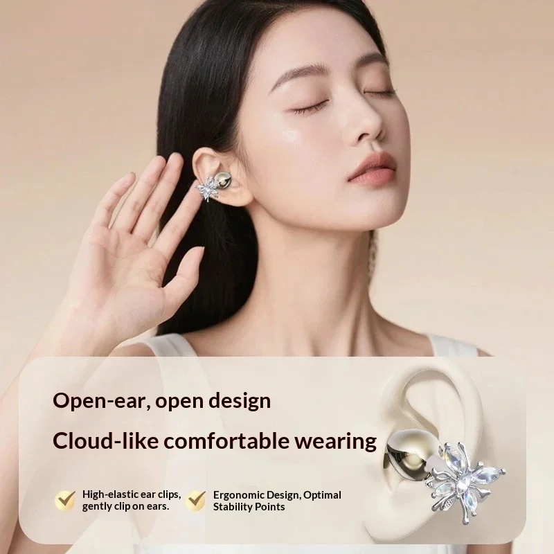 JS680 TWS Earbuds Clip Wireless Headset with Voice Control Long Battery Life-Running Spo aperçu 3