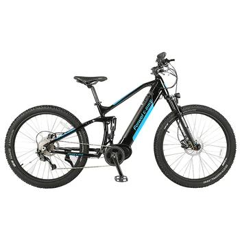 mid drive full suspension electric bike electric mountain bicycle/ 27.5 central motor e bike e bicycle