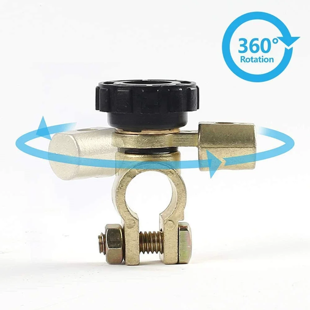 Car Battery Isolator Power-off Switch Connector Battery Terminal Screw Terminal Anti-Leakage Power Loss Brass Power-off Clip