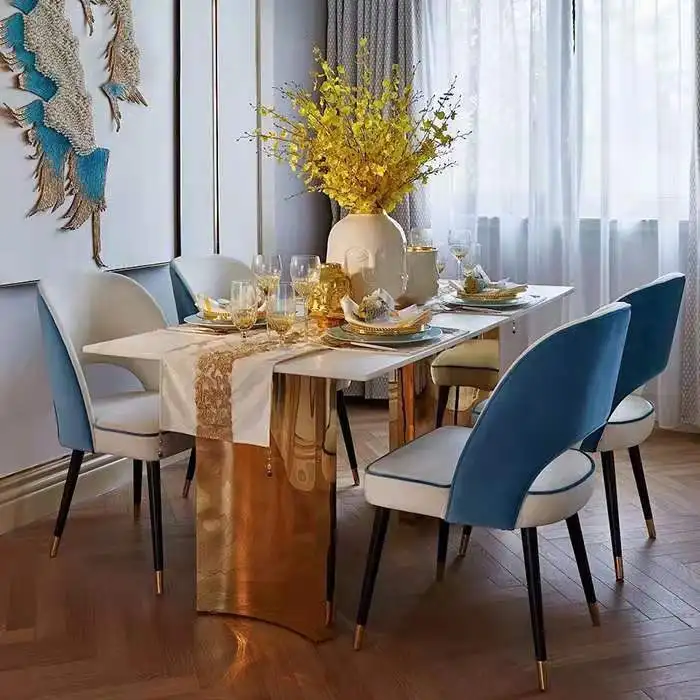 Хэбэй Minghao оптовая продажа современный новый дизайн подлокотник ножки из нержавеющей стали комфортный тканевый стул в скандинавском