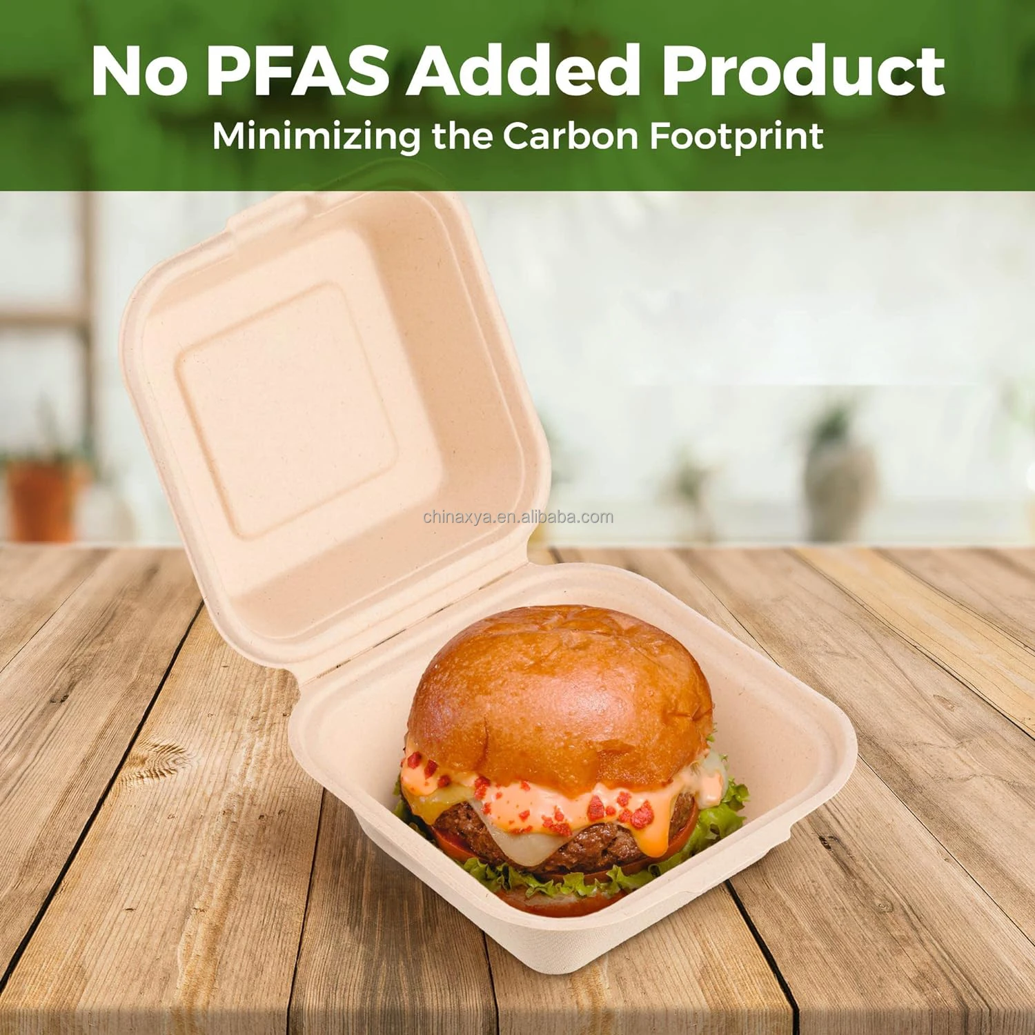 Customizable 5inch/6inch MFPP Mineral Plastic Hinged Clamshell Food Container Stamped Logo Disposable Take Away Box manufacture