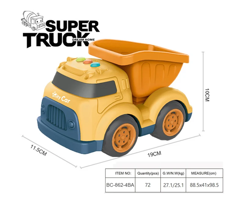 Bricstar Cartoon High Quality Friction Powered Kids Cars Toy Super Truck  Toy With Light And Music - Buy Friction Powered Cars Toy,Super Truck  Toy,Kids Cars Toy Product on 