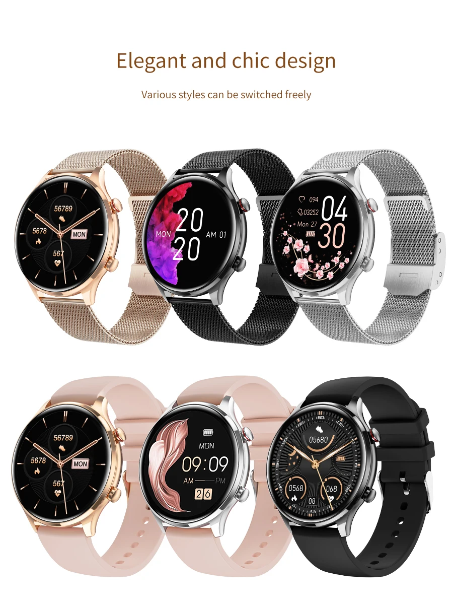 2026 AK50 Women Smart Watch BT Call 1.32Inch IP67 Waterproof Fitness Tracker Relojes Health Sport Smartwatch for Ladies