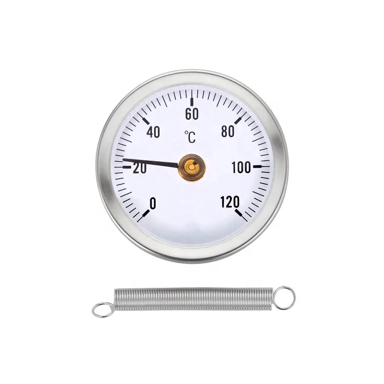 Hot Water Clip On Pipe Surface Thread Thermometer Industrial Analog Dial  Bimetal Thermometers For Heater And Cooler - Buy Hot Water Clip On Pipe  Surface Thread Thermometer Industrial Analog Dial Bimetal Thermometers