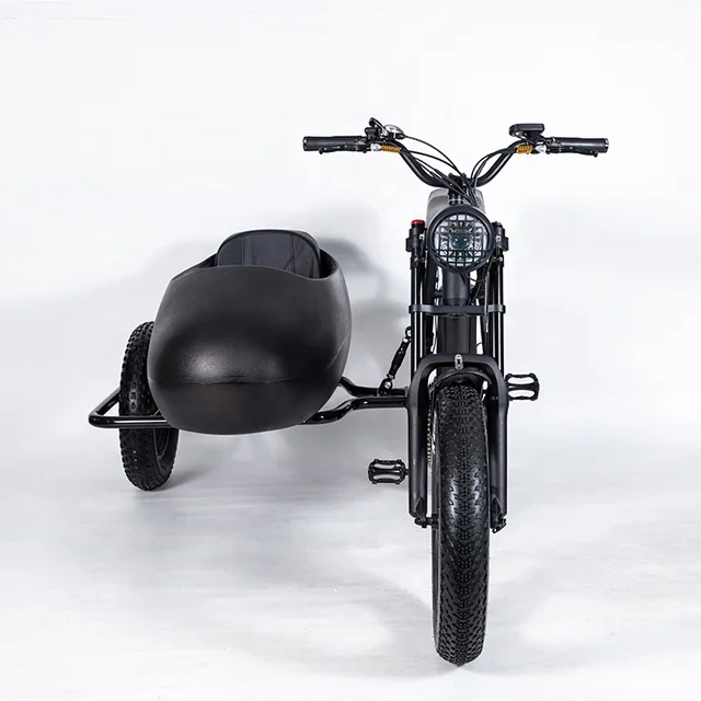 China factory Electric Bike sidecar electric bicycle Lithium battery mountain bike for adult woman step through three wheel bike
