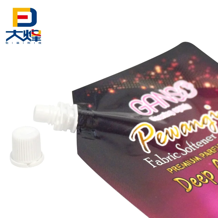 Customize Printed Cosmetic Fabric Softener Packaging Bags With Nozzle Supplier China Spout Pouch