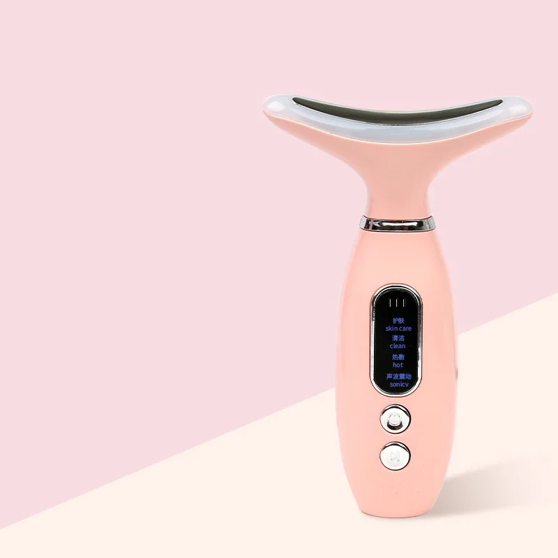 Therapy Vibration Beauty Facial Neck Massager Heated Face Neck Lifting  Device Anti Wrinkles Facial Massager for Face