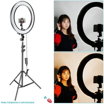 Neewer 18-inch Outer Dimmable SMD LED Ring Light Lighting Kit  for Camera Photo Studio Makeup Selfie YouTube Video Shooting detail image