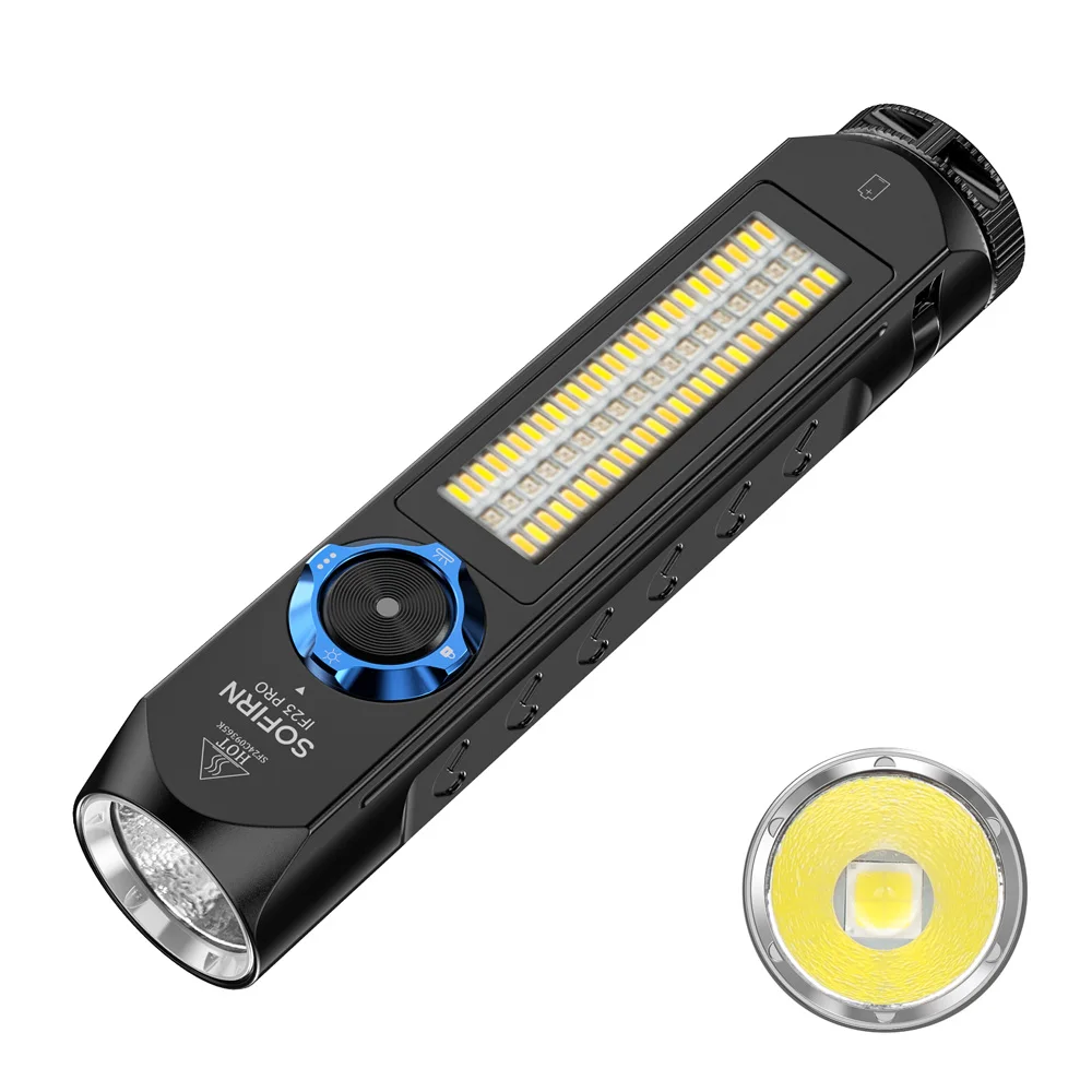 Blukar Zaklamp led oplaadbaar, mini EDC-zaklampen met 3 lichtmodi, kleine zaklamp draagbaar met sleutelhanger, IPX6 waterdichte handlamp voor wandelen, noodgevallen, outdoor, camping enz