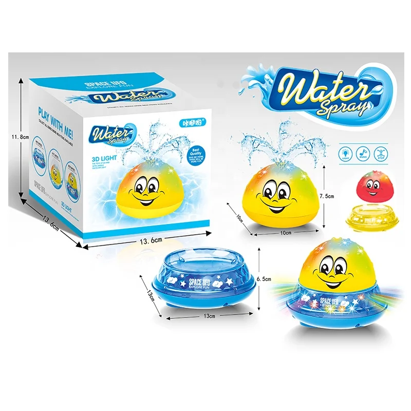 Sprinkler Bathtub Toys for Toddlers Light up Spray Ball Waterproof Baby  Bath Toys (Yellow or Red) Water Toy