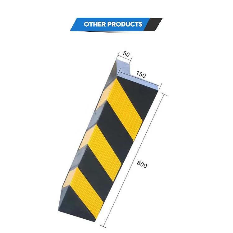 600*150*50mm Roadway Products Parking Garage Edge Safety Corner Guard Wall Protector Rubber Material Corner Protector manufacture