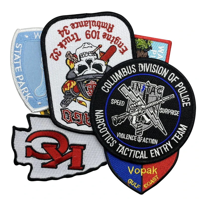 Custom Embroidered 3D Patches Woven Twill Fabric Badge for Boy Girl Scout Uniforms Chenille With Iron Style Logo Decoration