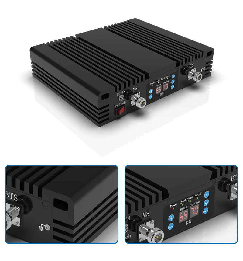 Lintratek  Customized High Quality signal repeater  Tri-band Indoor home use Repeater 900 1800 2100 MHz Mobile Signal Booster