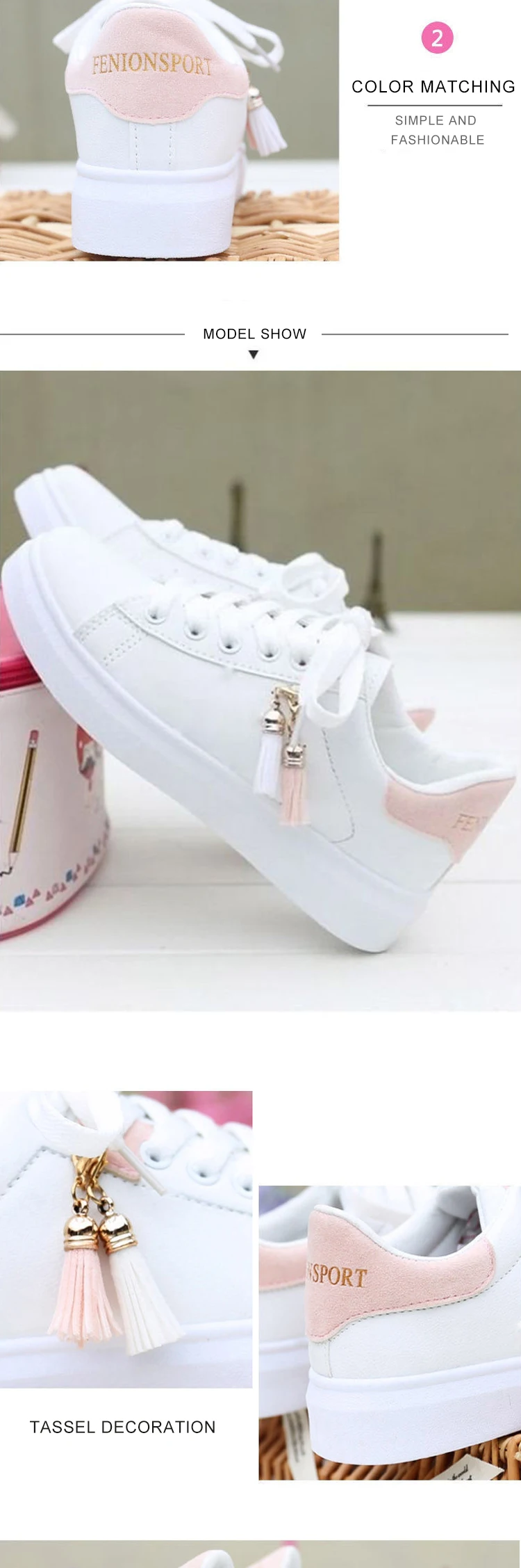 Ladies Casual Sneakers New Spring Autumn Fashion White Shoes Stock 2022 Breathable Lace Up 1951