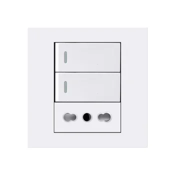 European Standard 86 Type Wall Switch, Italian Socket, Two Position Dual Connection Dual Control Switch, 16A, Italian 250V LUFI
