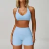 Bra+shorts blue