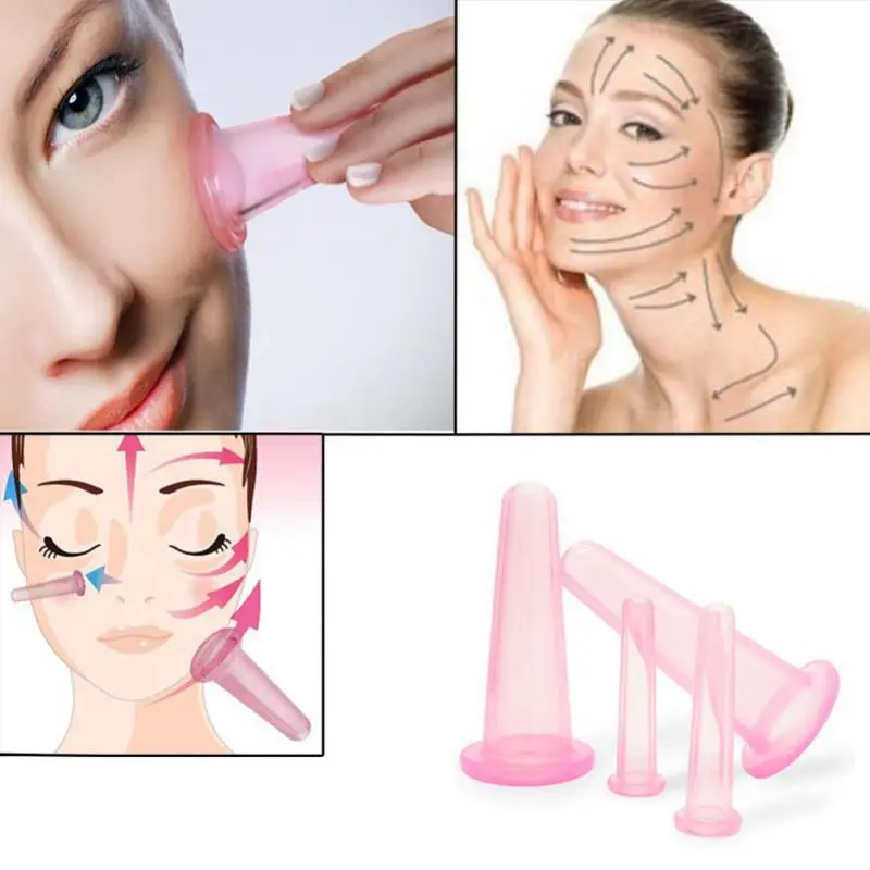 6er-Set Gesichts-Schröpfkopf Aus Silikon – Mini-Saugnäpfe Für Gesichtsmassage Gegen Falten & Cellulite