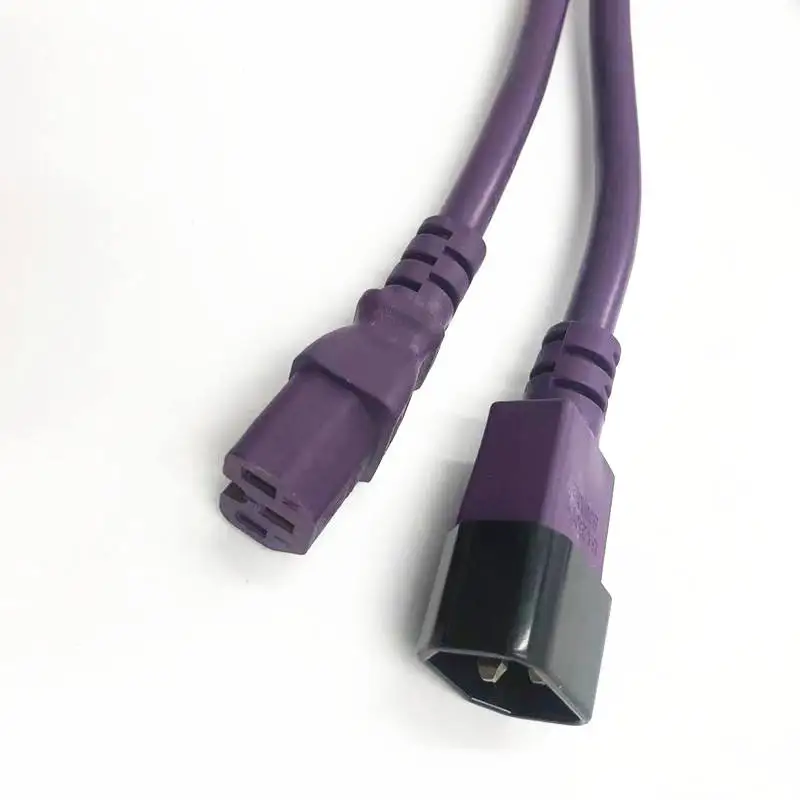 C14 to C13 PDU Style Computer Power Extension Cable 1.5M / Black Computer Power Extension Cord 10A IEC-320-C14 to IEC-320-C13 supplier