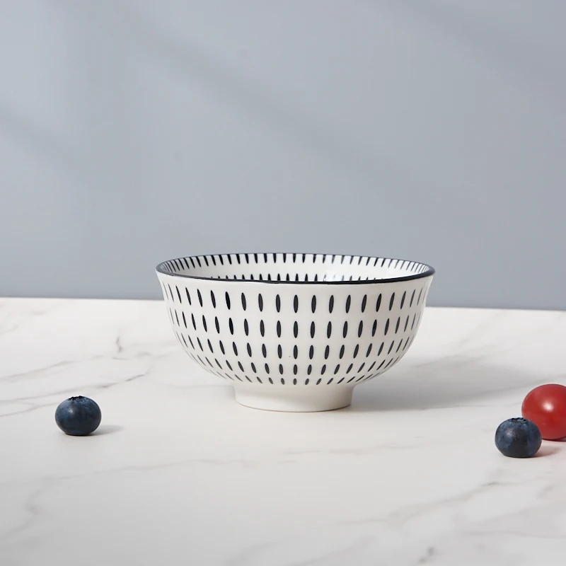 Wholesale Luxury Healthy Glaze Ceramic Colorful Bowls Various Printed Colored Polished Tableware Custom Small Bowls for Parties