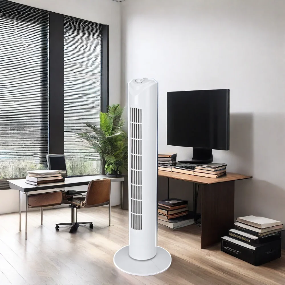 High Quality Made in China 32 Inch Electric Tower Cooling Fans Smart Room Cooling System Household Hotel Use Standing Tower Fan