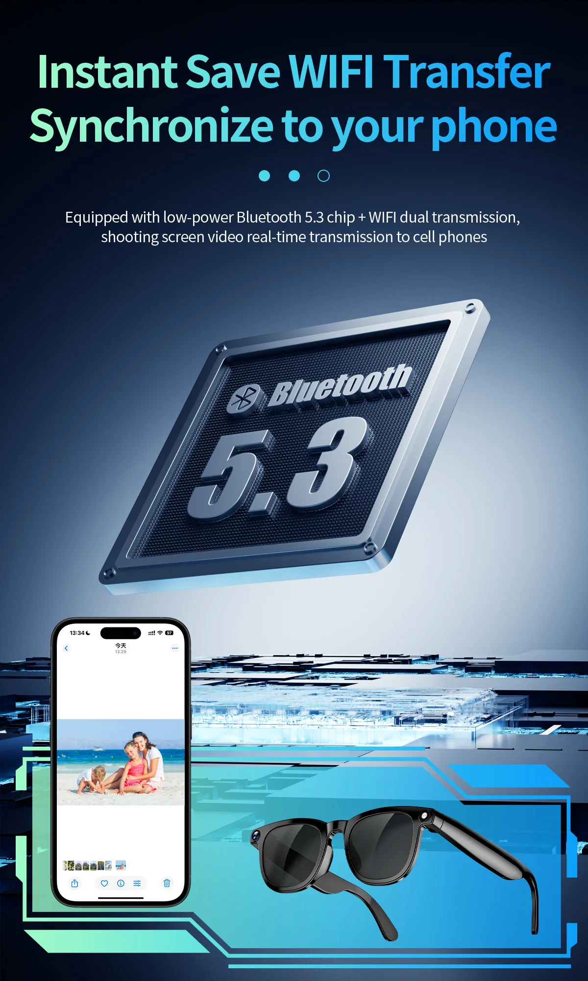 Chinese factory supplier supply  Sanvnet Cy01 Smart Ai Glasses 8mp Hd Camera Wifi Transfer Translation Meeting Recording Enc Sunglasses Smart Wearable Headset - Buy Ai Smartglasses With 8mp Camera sunglasses Smarglasses smart Glasses With Camera