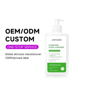 OEM ODM Skin Care Moisturizer Gel Control Vitamin C Hyaluronic Acid Face Wash Makeup Cleansing Water Hydrating Facial Cleanser