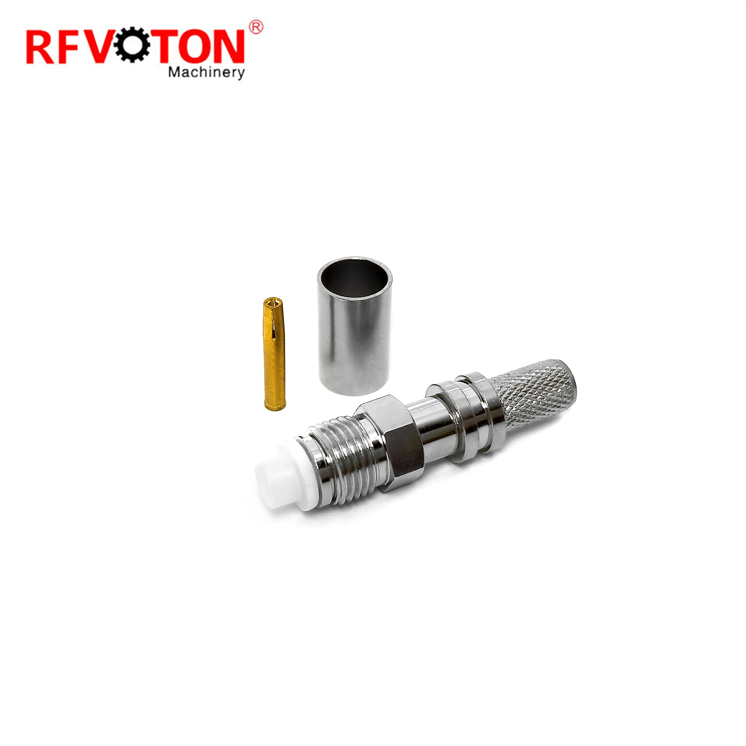 Factory Supply Connector FME Female Jack Straight Crimp WTR240 Cable Rf Coaxial Connectors Converter Connecteur in Stock