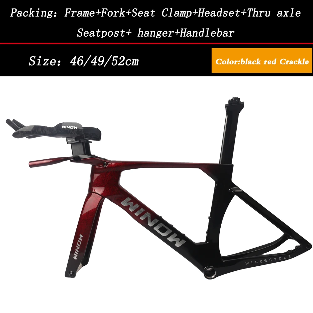 Winowsports 2025 Carbon TT Frameset TT129 - 700x28C Disc Brake