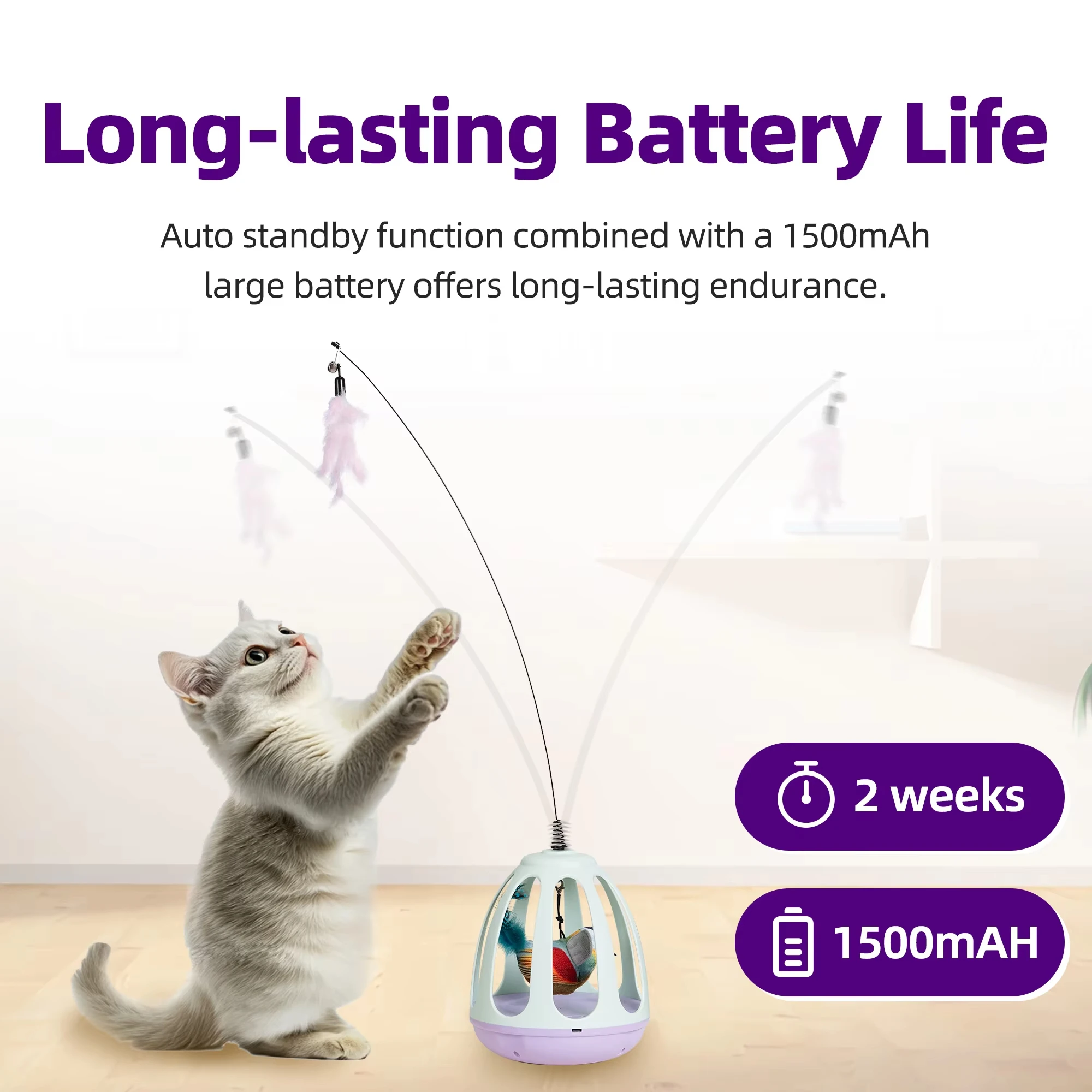 New Cat Toy Tumbler Feather Tickling Stick Automatically Tickling Cat Kitten Self High Bored Baby Cat Supplies factory