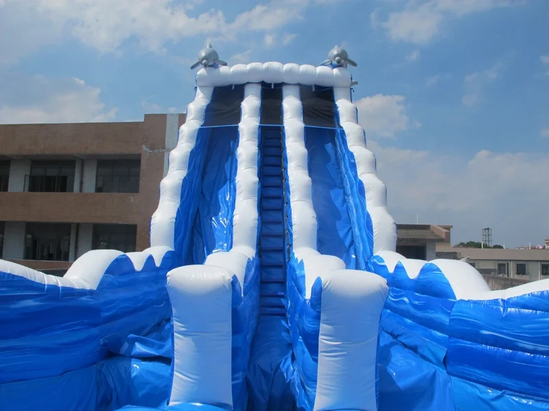 
Гигантская надувная водная горка на 18 унций, дешевый надувной Дельфин 