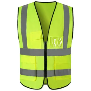 Factory Wholesale Fluorescent Polyester Safety Workwear Reflective Clothing for Construction Driving Assistance Sanitation