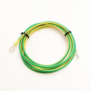 2M 6MM Copper BVR Yellow-Green M6 Ring Terminals Solar Photovoltaic Panel Power Grounding Wire Cable for Power Instrumentation