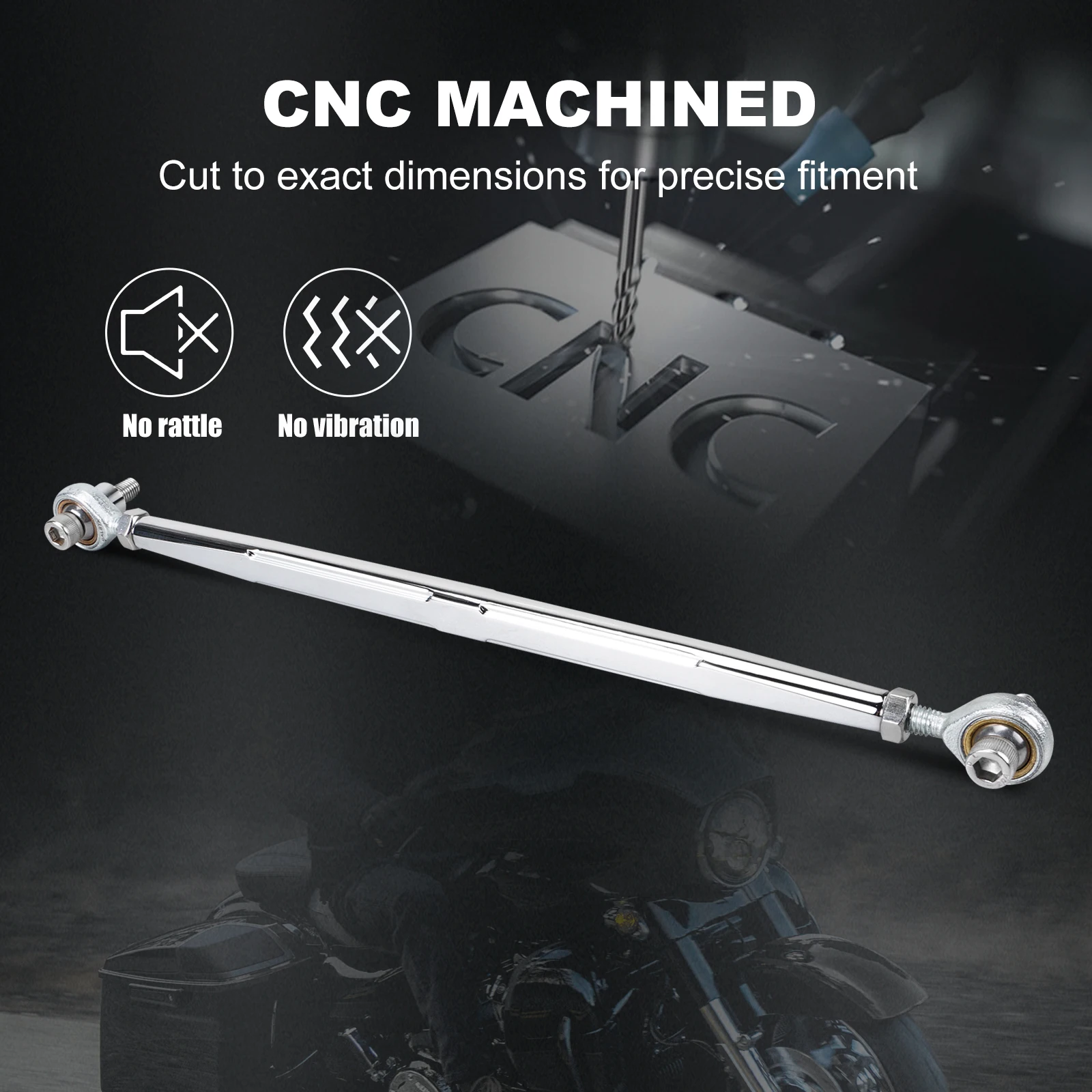 Nicecnc Chrome Aluminium Gear Shift Linkage Rod For Harley Street Glide ...