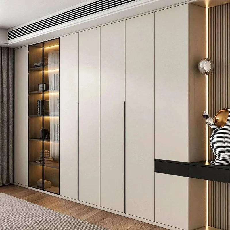 Foshan Source Factory's Modern One Door Walk-In Bedroom Wine Cabinet Customized Egger Wardrobe Living Room Hong Kong TV Cabinet
