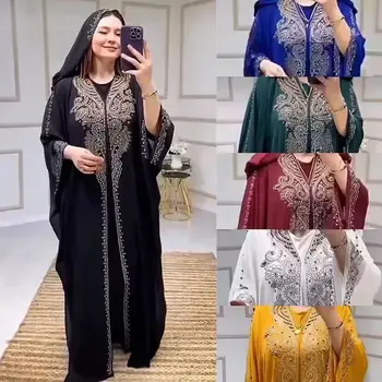 2024 factory wholesale ethnic clothing Islamic muslim robe plus size womens fashion dresses two piece set